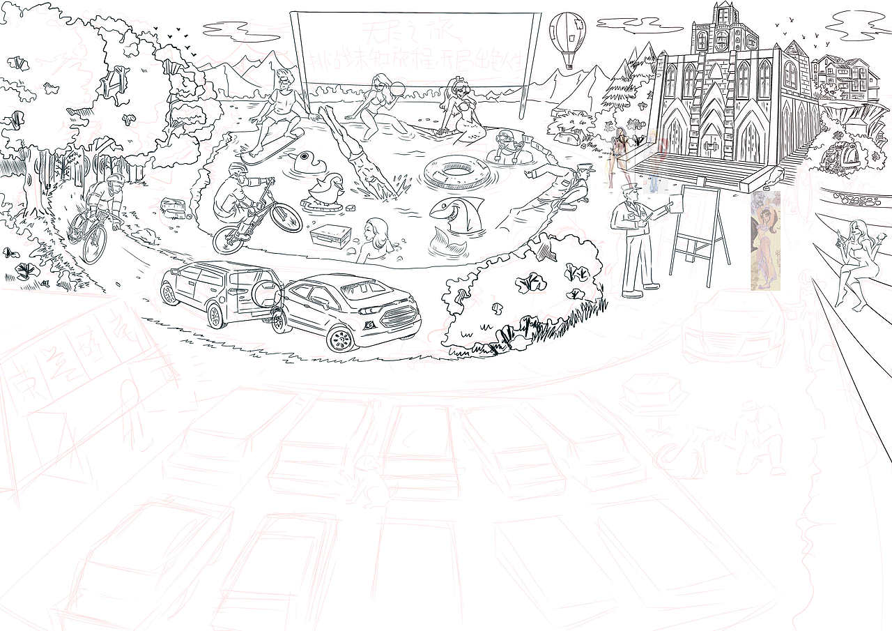 过年时期画的商稿