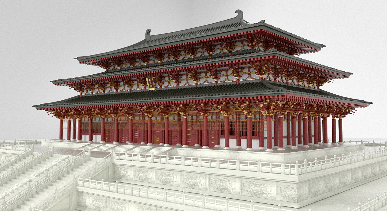 乾阳殿,隋东京紫微宫城三大殿之首,是紫微宫城的大朝正殿