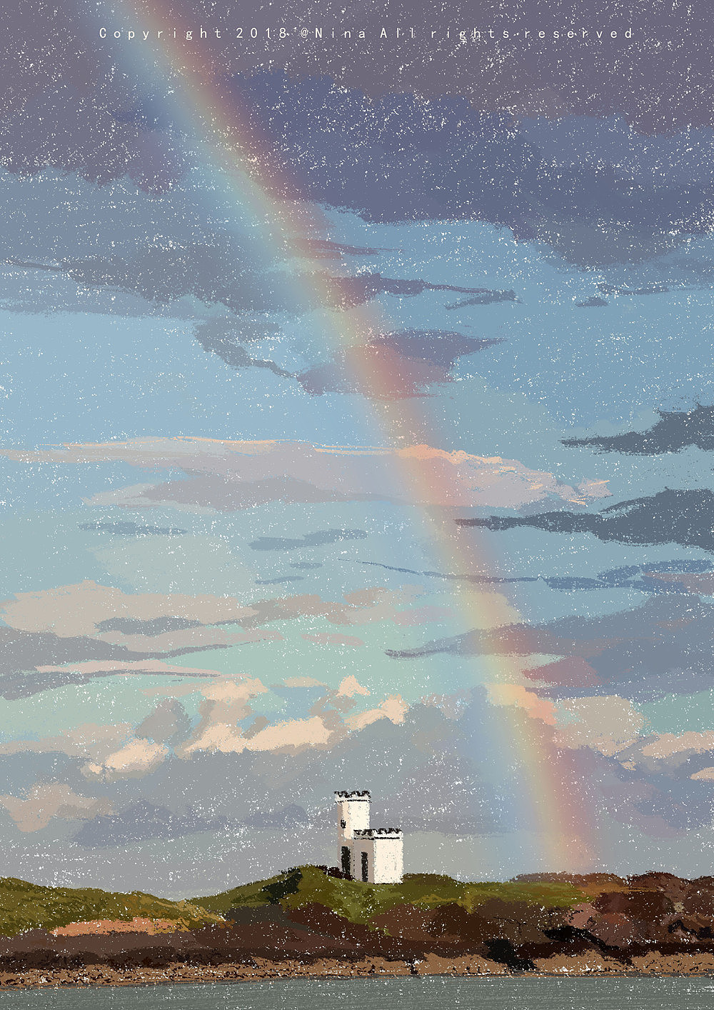 雨后彩虹（图ZMTM0MDYxNzYw） - 艺术插画 - 站酷设计师Joynii原创素材 - 站酷ZCOOL