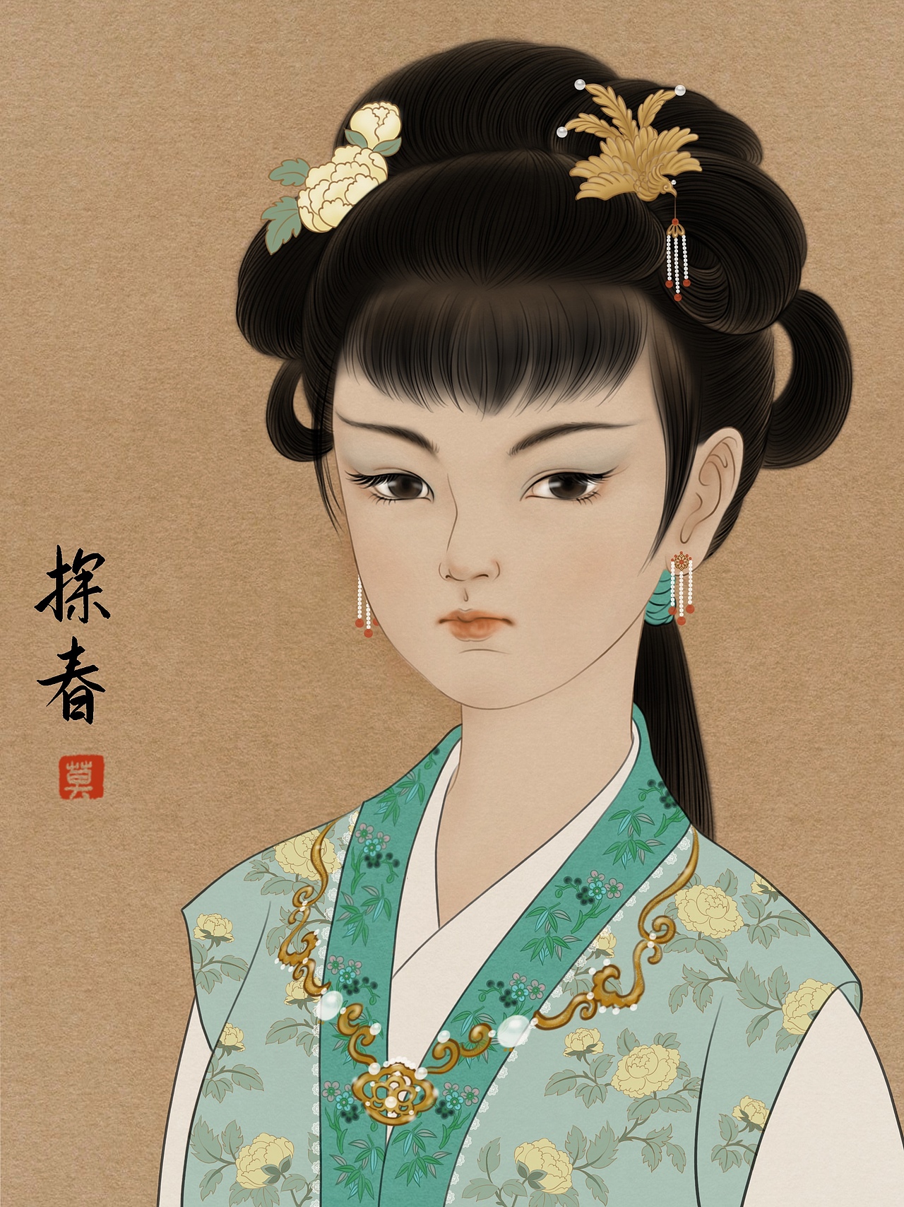 红楼梦群像之金陵十二钗-文创插画