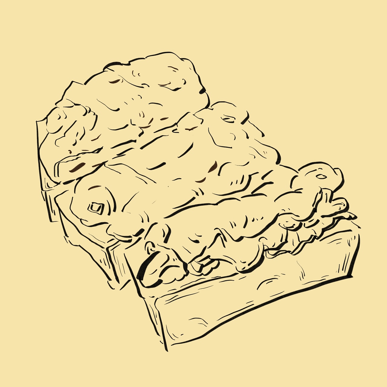 法国烤吐司简笔画图片