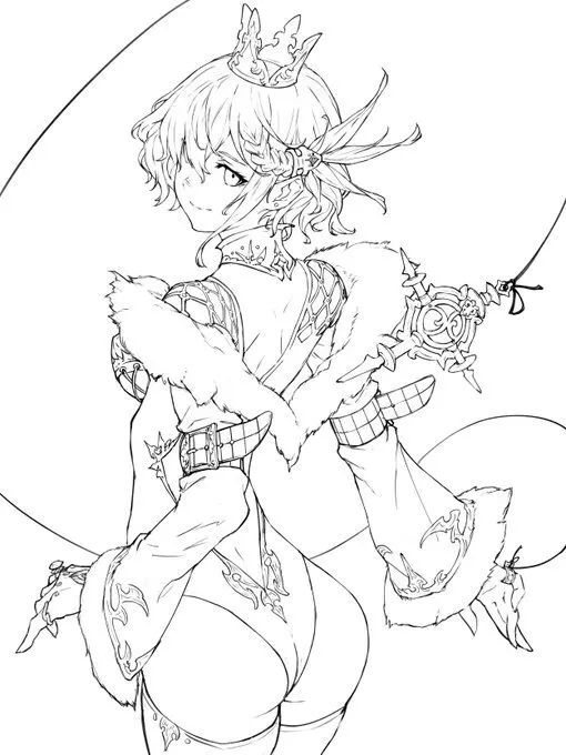 原画丨绘画丨插画线稿丨画师:草野シンタ|插画-动漫|资讯|cgwang王氏