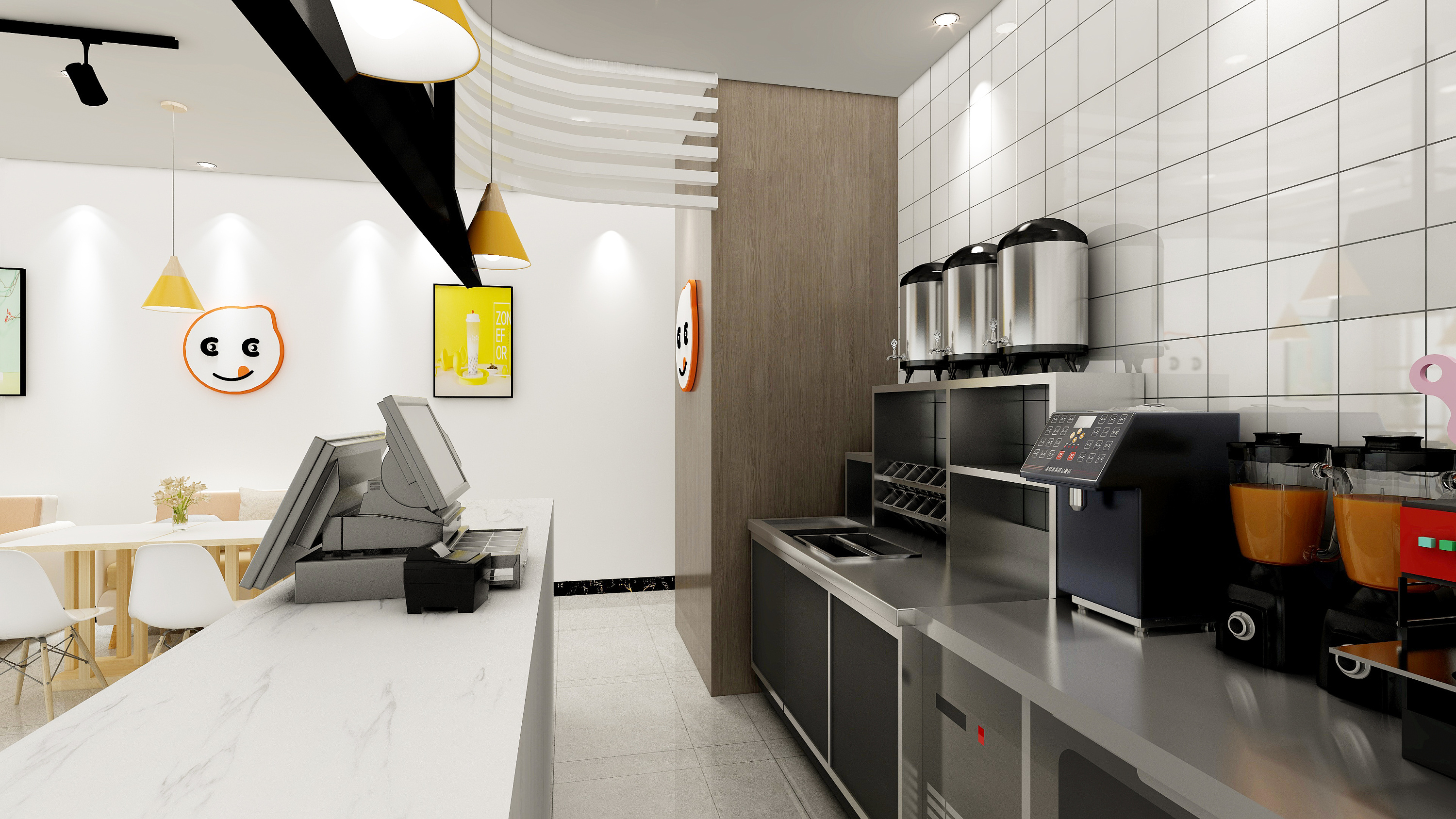 奶茶店 店铺效果图