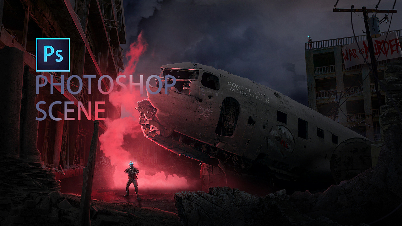 Photoshop :战争风格海报制作