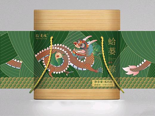 插画包装设计|拾月楼蛤蒌粽端午包装