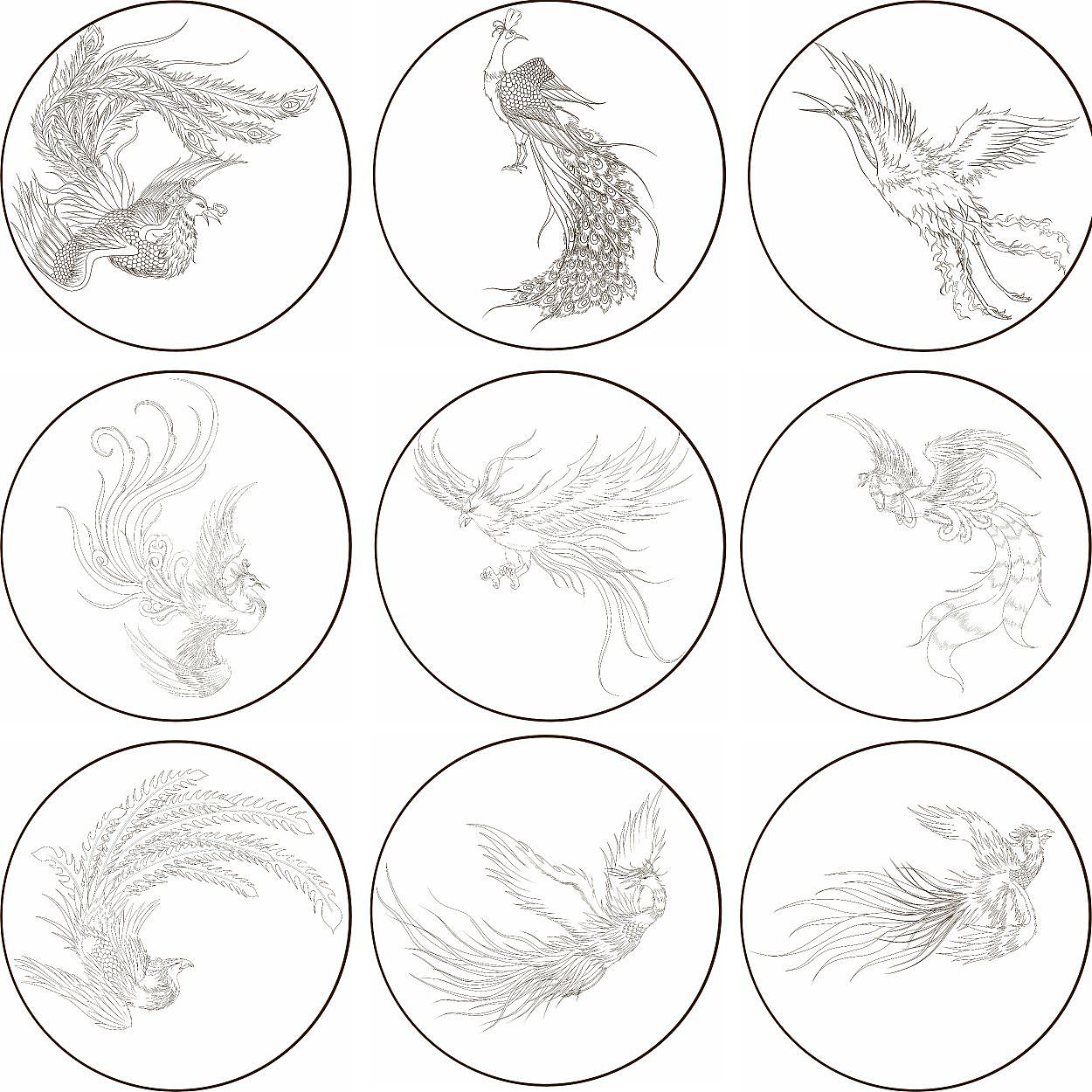 凤育九雏—《凤佩凰》系列插画包装