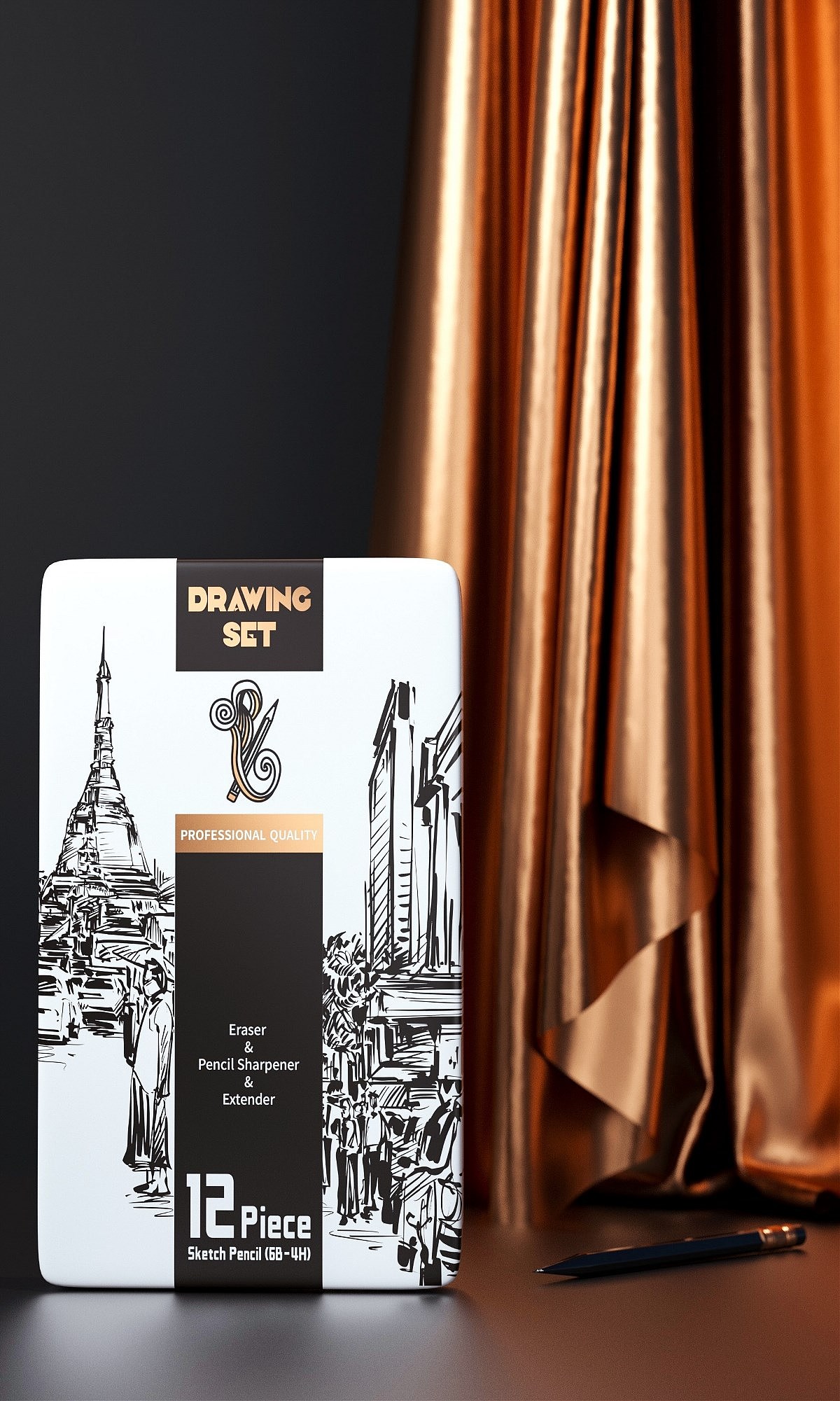 铅笔系列插画包装设计