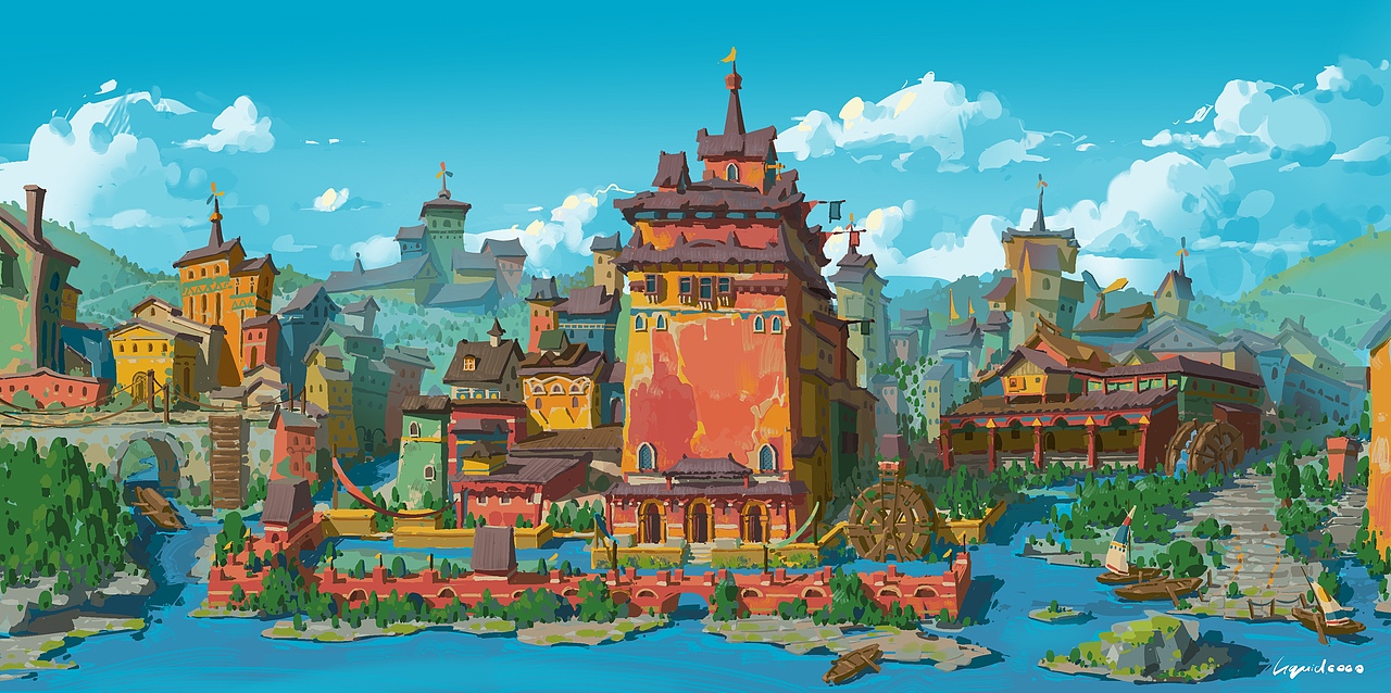 water capital（图ZMzEyMDc4Nzg4） - 游戏原画 - 站酷设计师liquidcoco李奎德原创素材 - 站酷ZCOOL