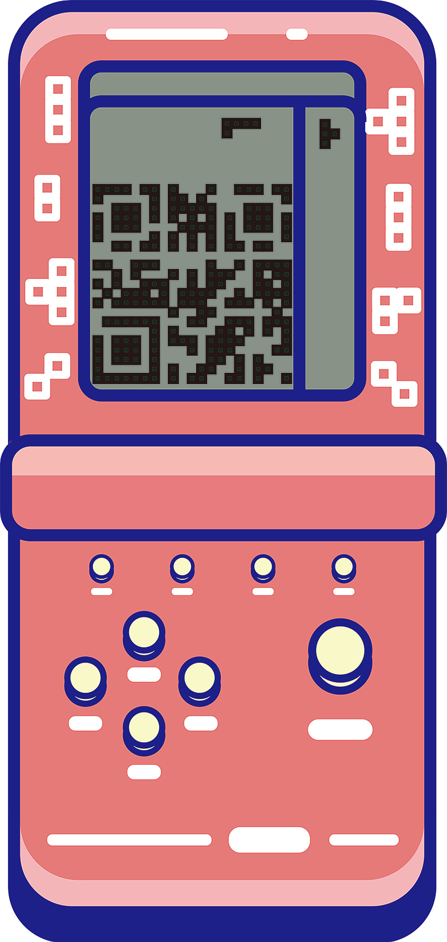 复古游戏机二维码设计