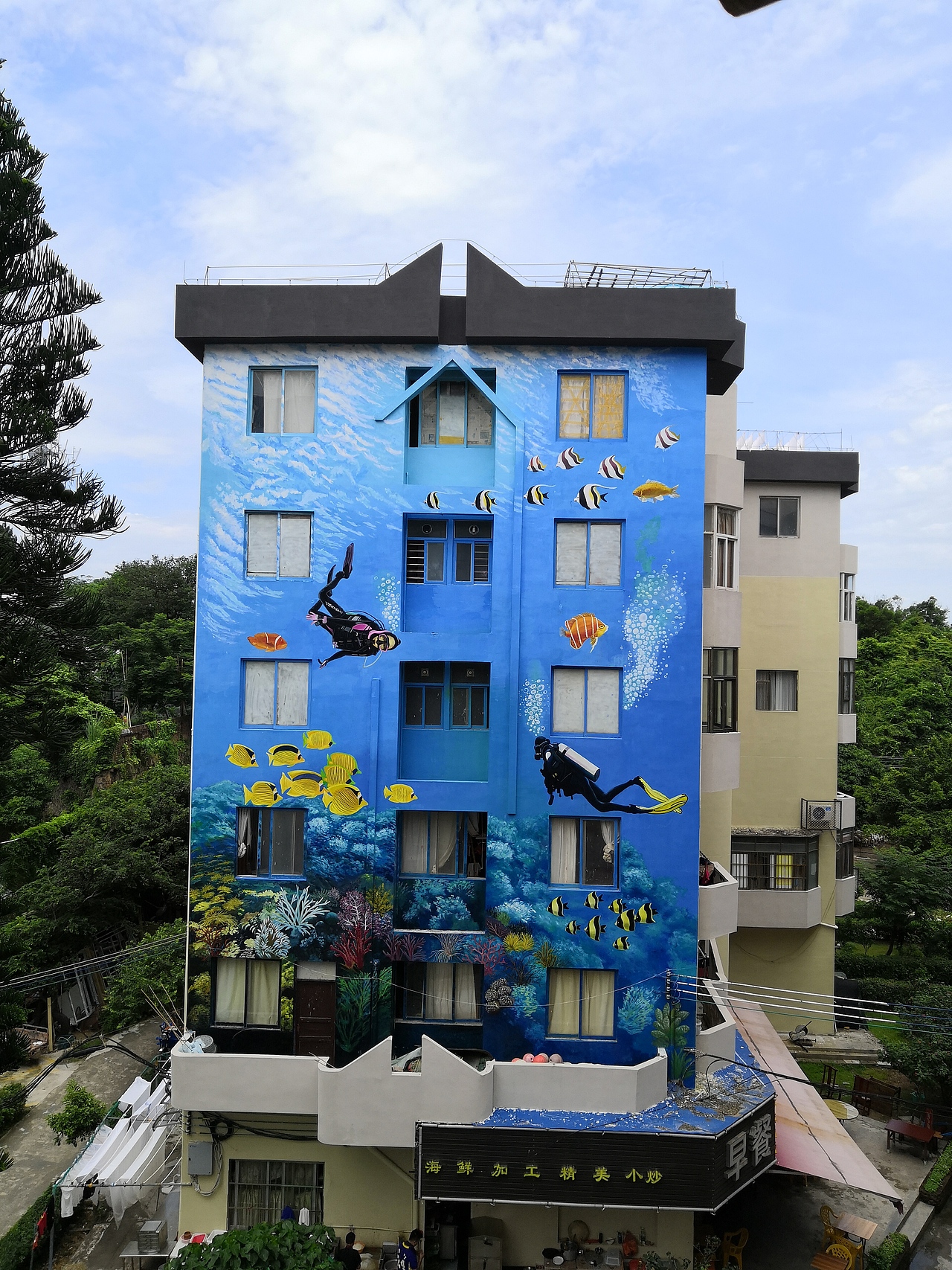 墙体彩绘 文化墙 墙绘3d画立体画