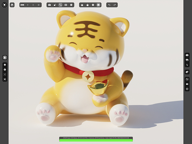 iPad 雕刻 octane X ipad渲染作品