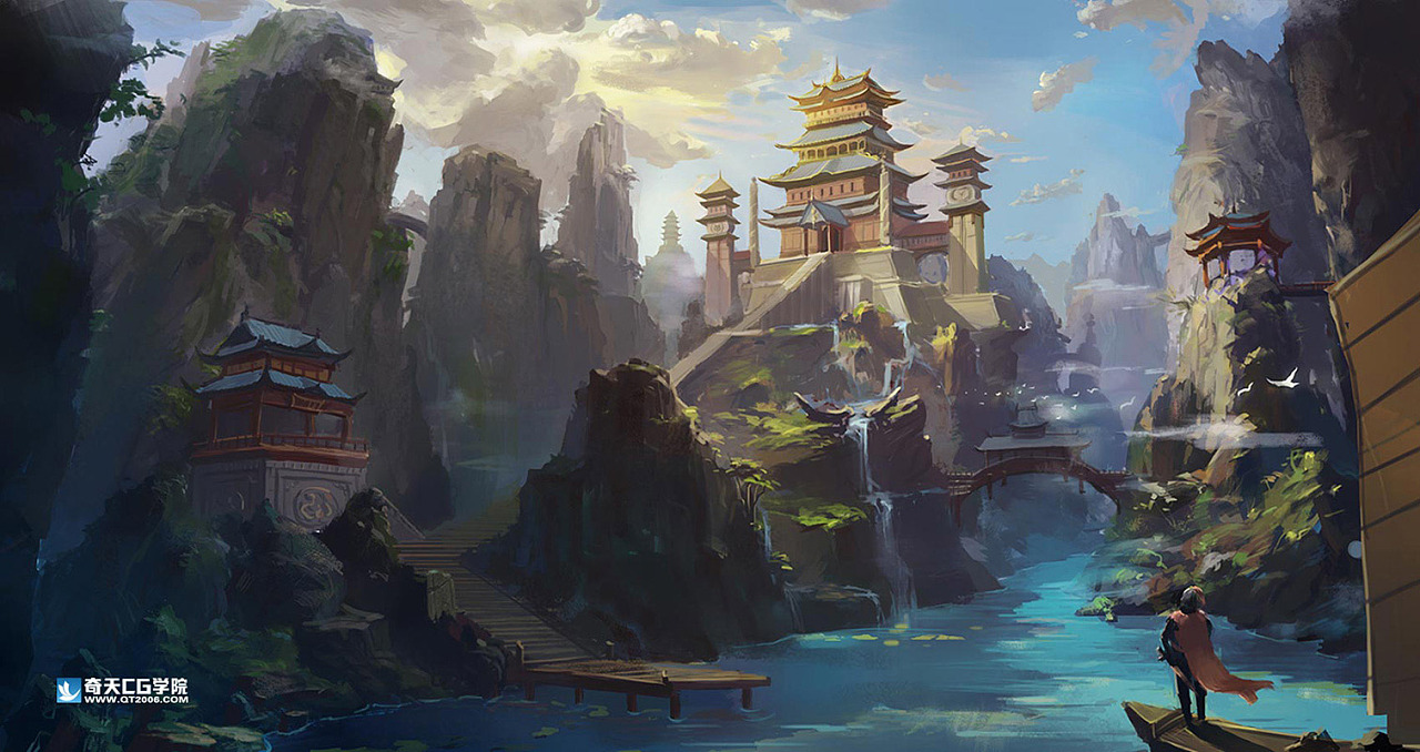 游戏场景原画,中国风|插画|游戏原画|奇天cg学院 - 原创作品 - 站酷