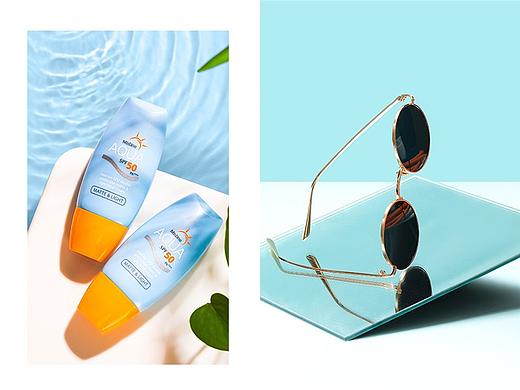 防晒霜|太阳镜|墨镜|夏天|产品摄影|自在视觉