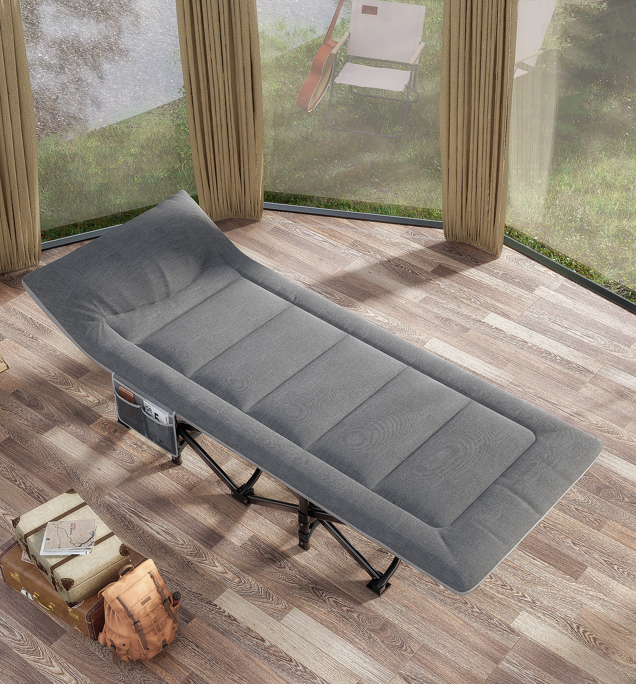 折叠床户外场景建模渲染制作（图ZMzMyOTgyNTg0） - 电商 - 站酷设计师3D建模渲染Sam原创素材 - 站酷ZCOOL