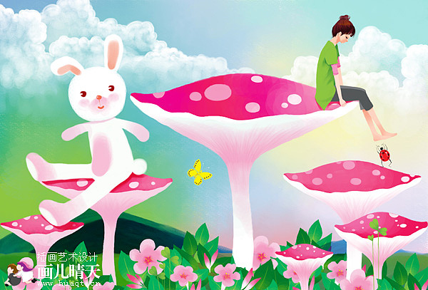 与兔子一起的日子-插画（图ZMTQxODg3Mg==） - 创作习作 - 站酷设计师画儿晴天原创素材 - 站酷ZCOOL