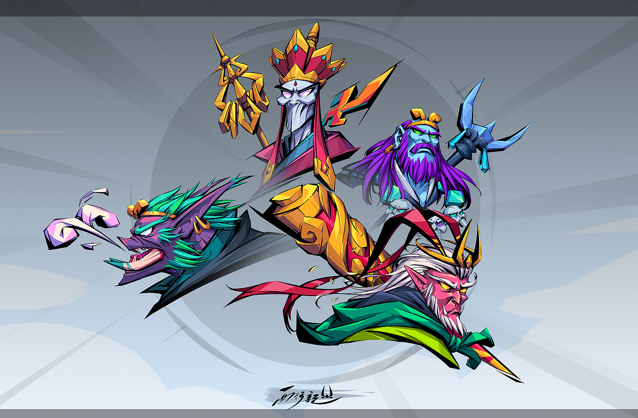 最新创作《西行记》图集~~西游题材个性画风！！（图ZMTkyNTIwMTYw） - 游戏原画 - 站酷设计师MA绍平原创素材 - 站酷ZCOOL