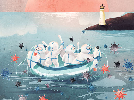 抗疫主题|原创插画