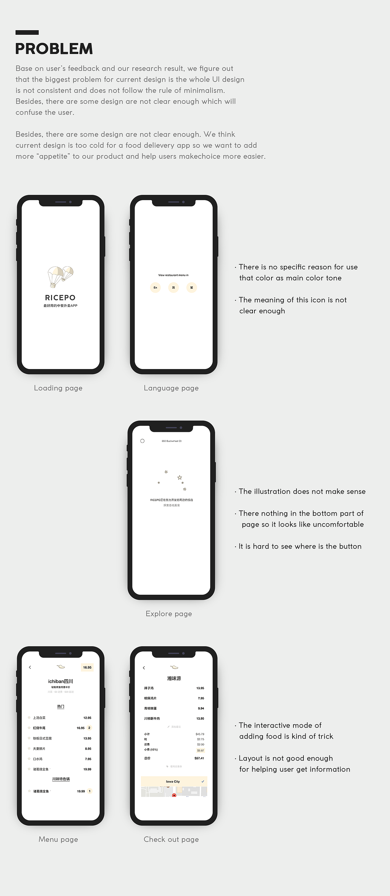 Ricepo - 美国外卖app redesign（图ZMjQ4NDg5MDky） - APP界面 - 站酷设计师YY90223原创素材 - 站酷ZCOOL