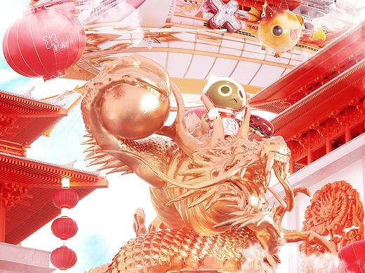 X-LAB 3D 🐉龙抬头海报🐉