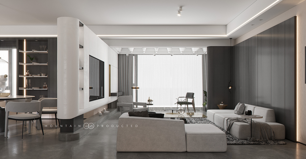 黑白灰现代风格（图ZMjA2NDI4NjMy） - 家装设计 - 站酷设计师山乙建设syjstl原创素材 - 站酷ZCOOL