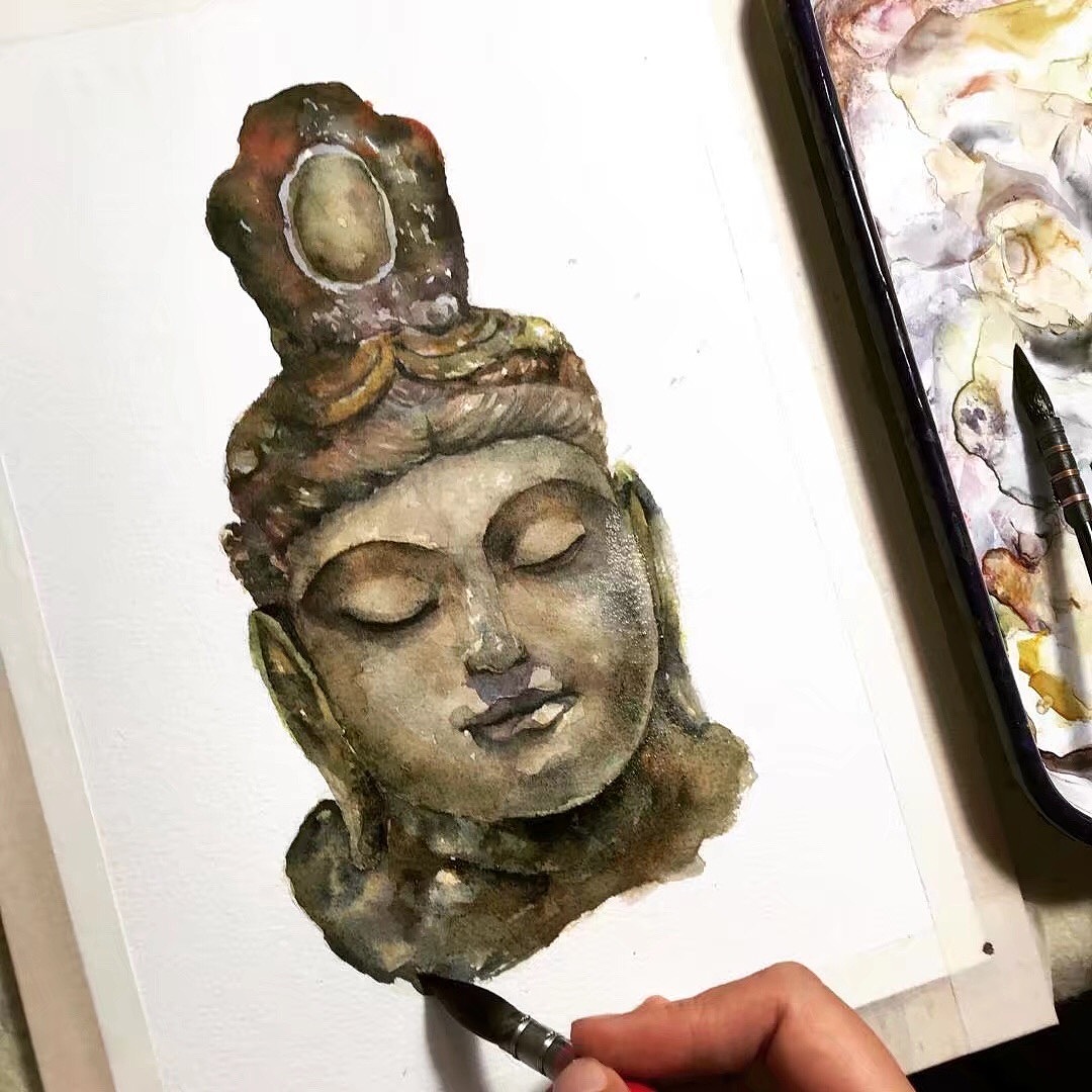 水彩佛（图ZMTkzODcxNDQw） - 绘画 - 站酷设计师車車joe原创素材 - 站酷ZCOOL