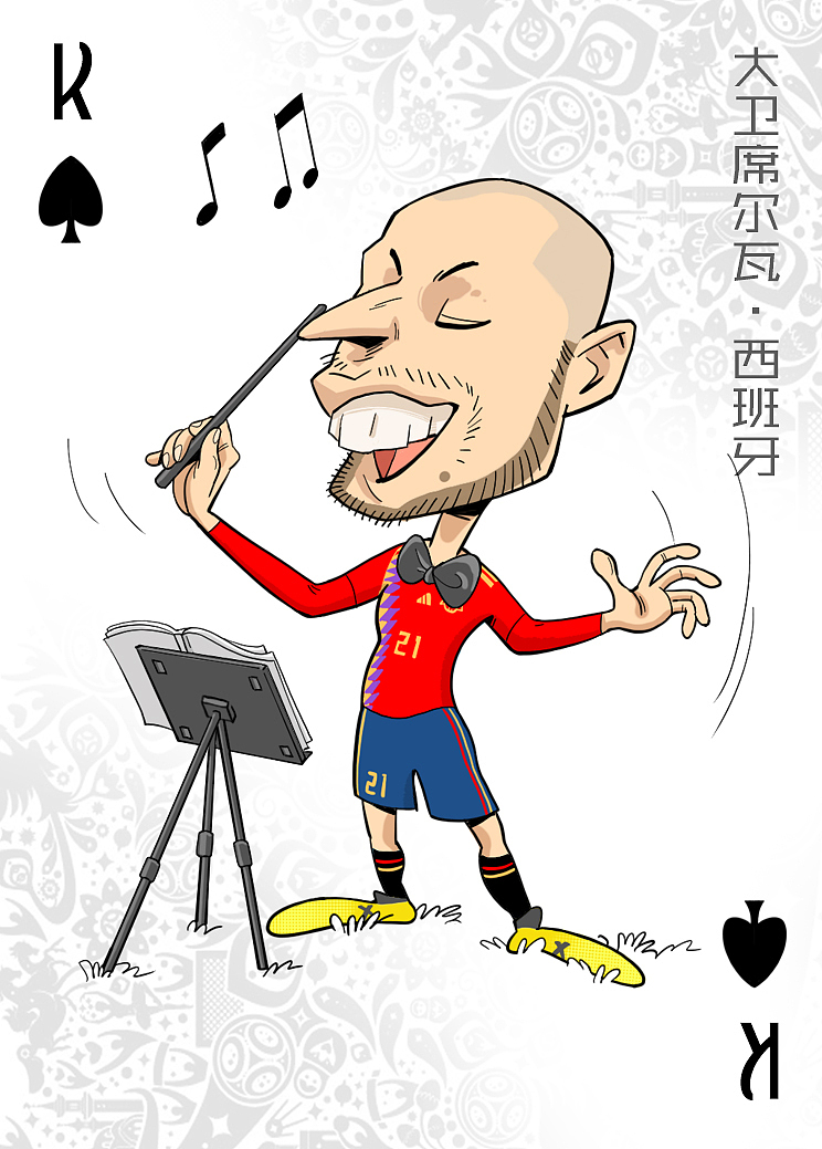 世界杯杯球星漫画扑克设计（图ZMTE5Mjg0MDUy） - 商业插画 - 站酷设计师尚亚努扎伊原创素材 - 站酷ZCOOL