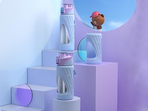 C4D母婴建模 | C4D彩妆 母婴产品拍摄 TKK水杯渲染拍摄