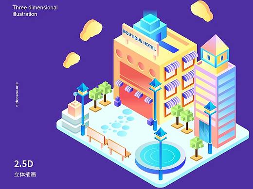 2.5d建筑（个人主页-ZNDc4NzE0Mjg=） - 其他UI - 站酷设计师向阳了原创素材 - 站酷ZCOOL