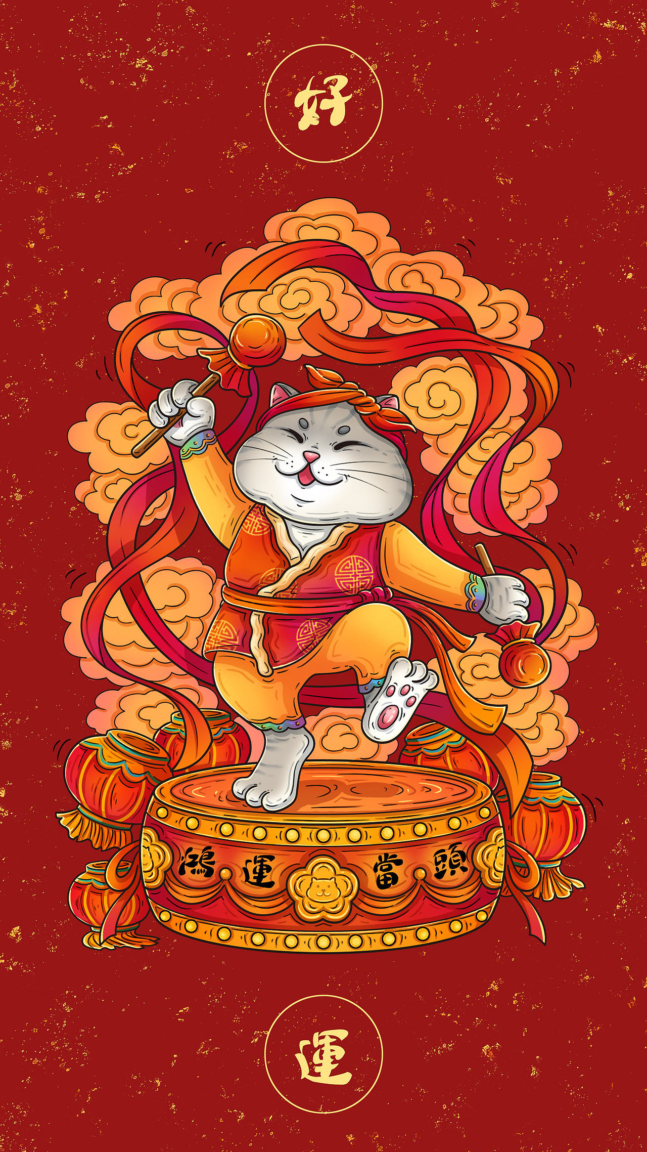 新春插画—萌猫贺虎年（图ZMjg2MzYzNTY4） - 商业插画 - 站酷设计师焰十月原创素材 - 站酷ZCOOL