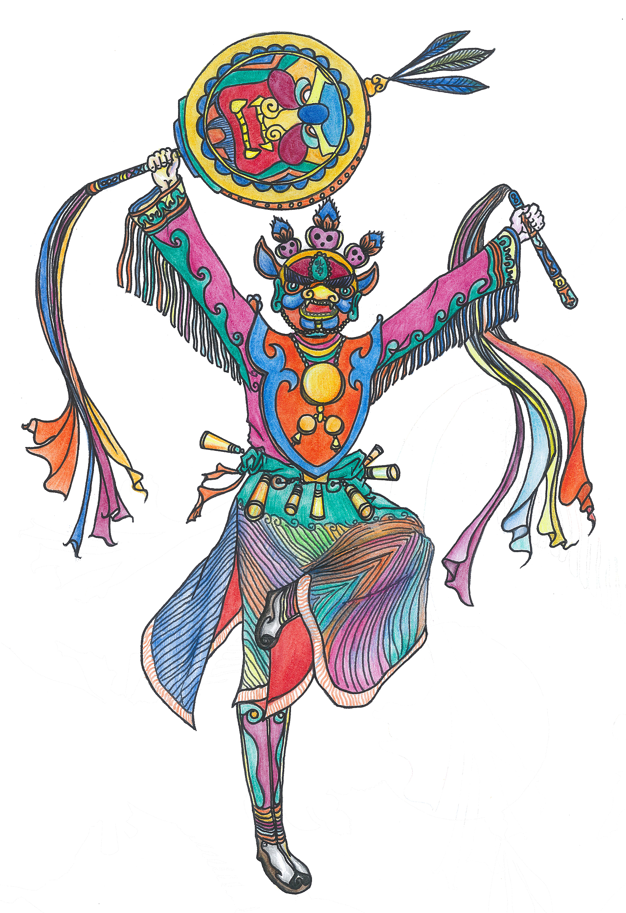 萨满文化插画系列作品