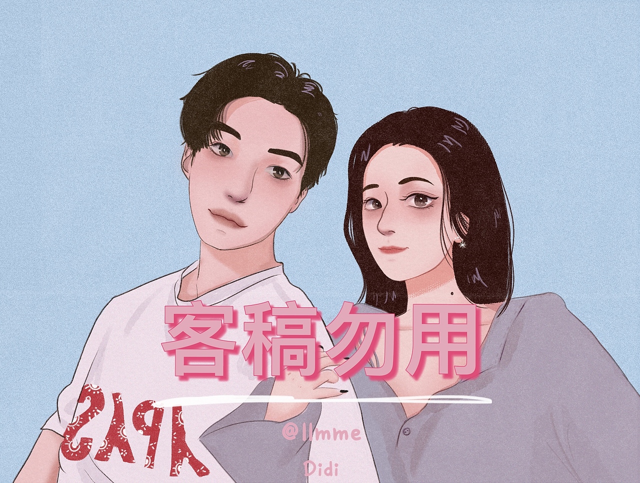 手绘情侣头像（图ZMjIwMjY1MDg4） - 艺术插画 - 站酷设计师llmmme原创素材 - 站酷ZCOOL