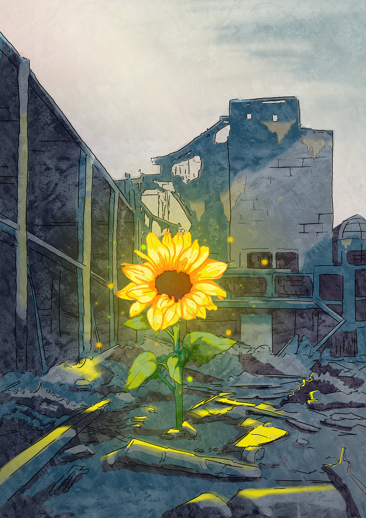 废墟与希望（图ZMzc2NDA1Mjgw） - 概念设定 - 站酷设计师煎饼卷葱蘸大酱原创素材 - 站酷ZCOOL