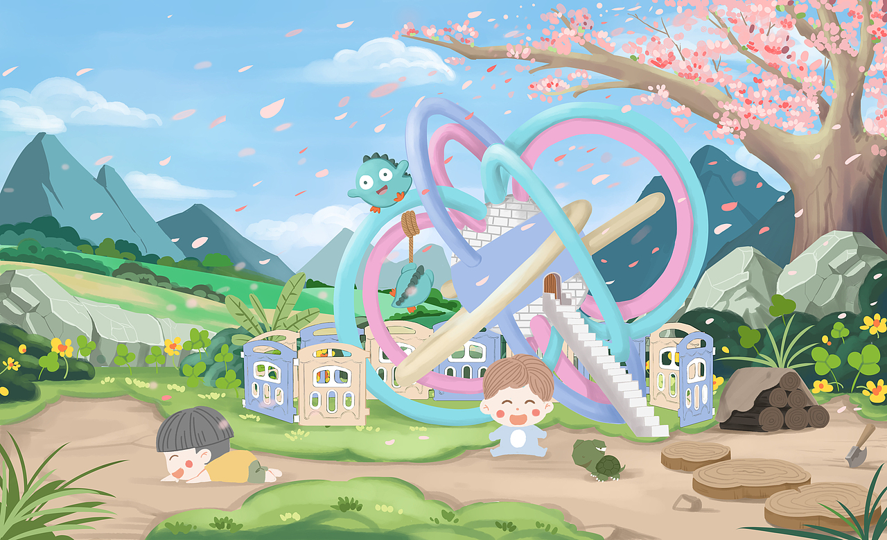 春天的气息~（图ZMTEyMDkyOTI0） - 商业插画 - 站酷设计师痕迹弥月原创素材 - 站酷ZCOOL