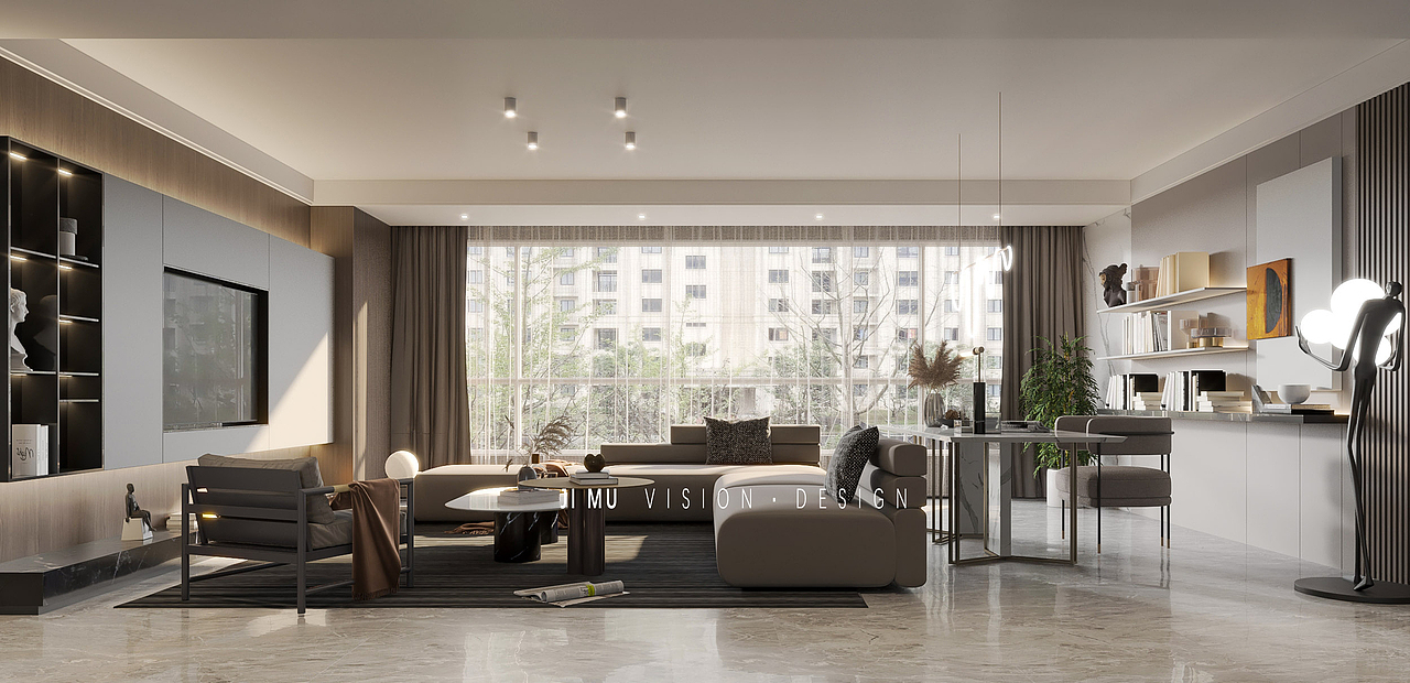 【搬砖】一套现代风格效果图