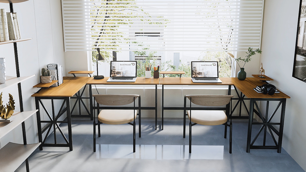 拐角办工桌 渲染视频 大件家具（图ZMzI0MTI3MjUy） - 产品 - 站酷设计师的酱干儿原创素材 - 站酷ZCOOL