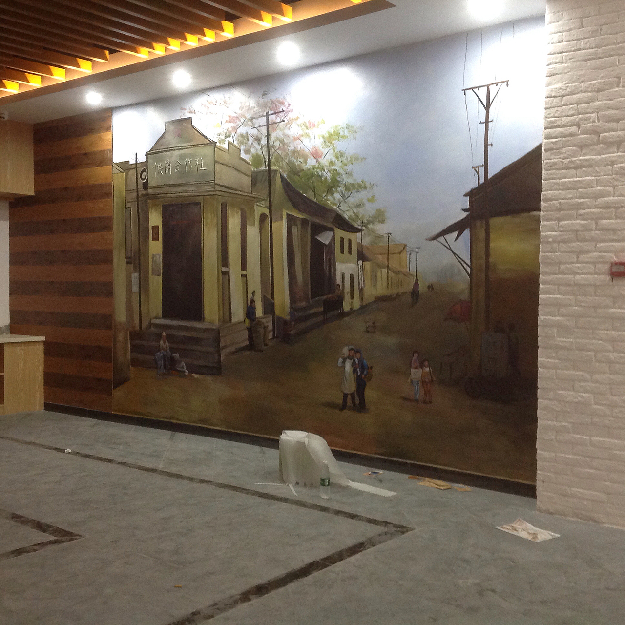 火锅店墙绘,餐饮墙绘,串串店墙绘,成都墙绘