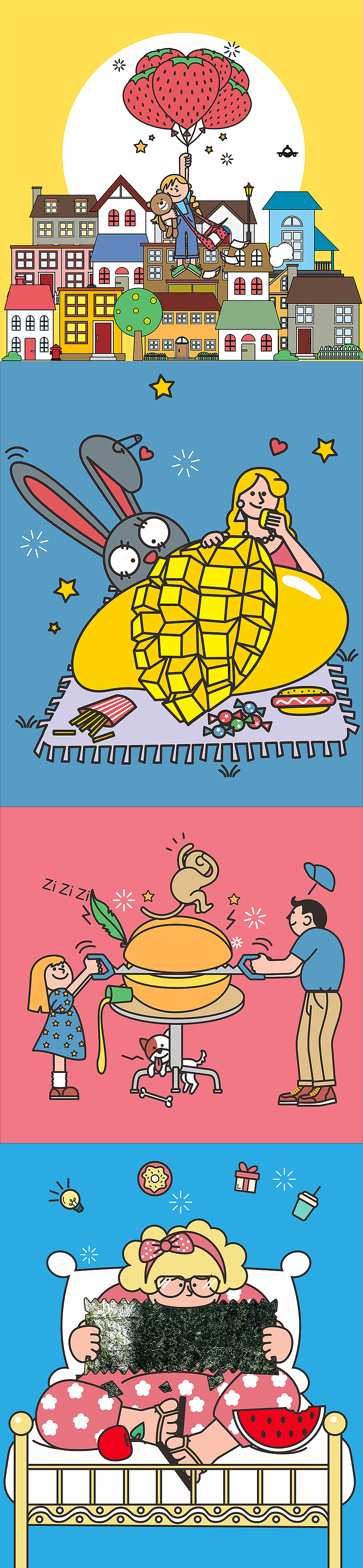 系列插画（图ZNjk2MDY4OTY=） - 商业插画 - 站酷设计师卤僧原创素材 - 站酷ZCOOL