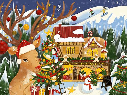 圣誕節(jié)（個人主頁-ZNDk1Njc1OTY=） - 商業(yè)插畫 - 站酷設計師0南瓜子0原創(chuàng)素材 - 站酷ZCOOL