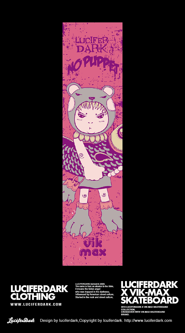 VIK-MAX 合作款滑板设计（图ZMjQ3MTk4OTY=） - 商业插画 - 站酷设计师luciferdark原创素材 - 站酷ZCOOL