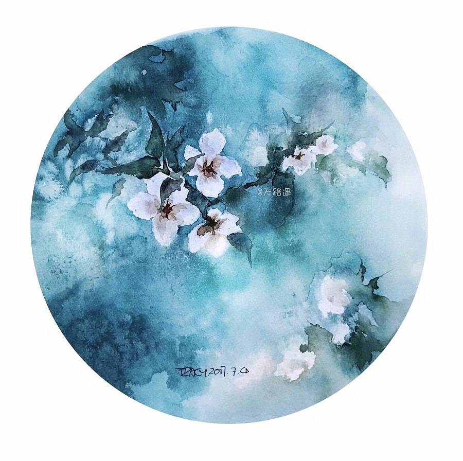 画了一组圆形九宫格