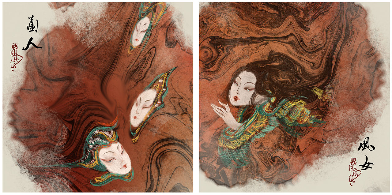 东方神话故事插画概念设定