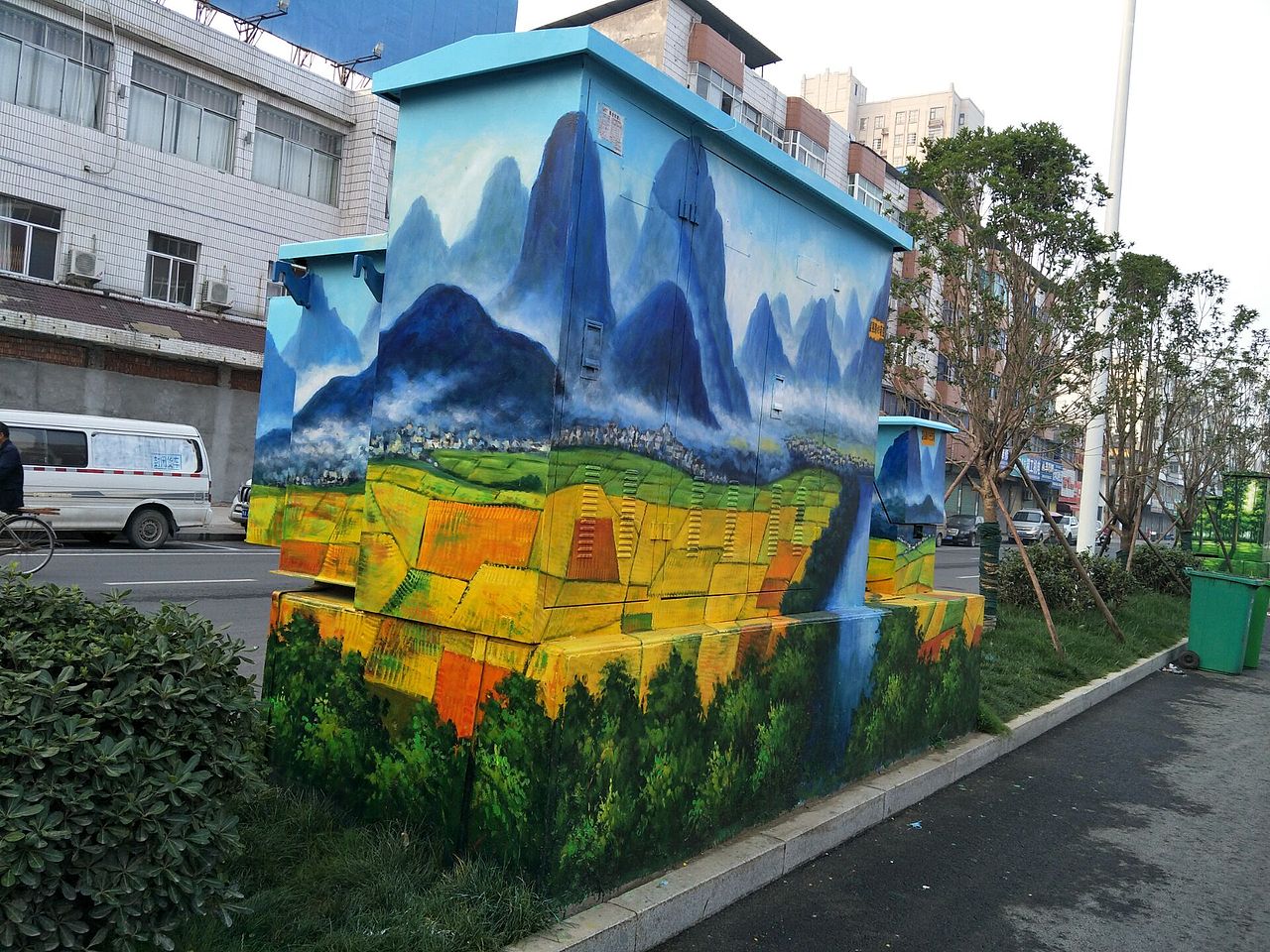 阜阳界首市——富强路变电箱彩绘（图ZMTM3NTYwMDQw） - 新锐潮流插画 - 站酷设计师波普文化传媒原创素材 - 站酷ZCOOL