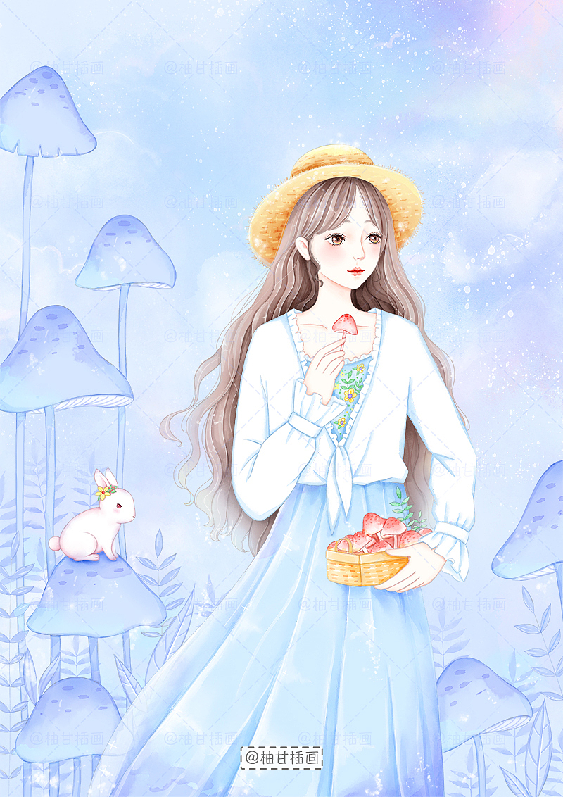 小清新插画合集2（图ZMjA5MDA5MDM2） - 商业插画 - 站酷设计师柚甘原创素材 - 站酷ZCOOL