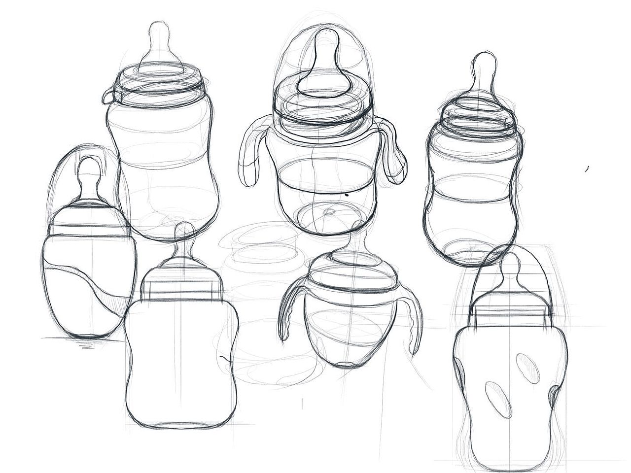 奶瓶手绘(ipad pro)