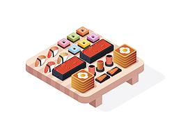 寿司早茶桌临摹学习