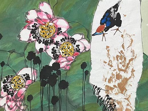 画家孙景隆花鸟画作品