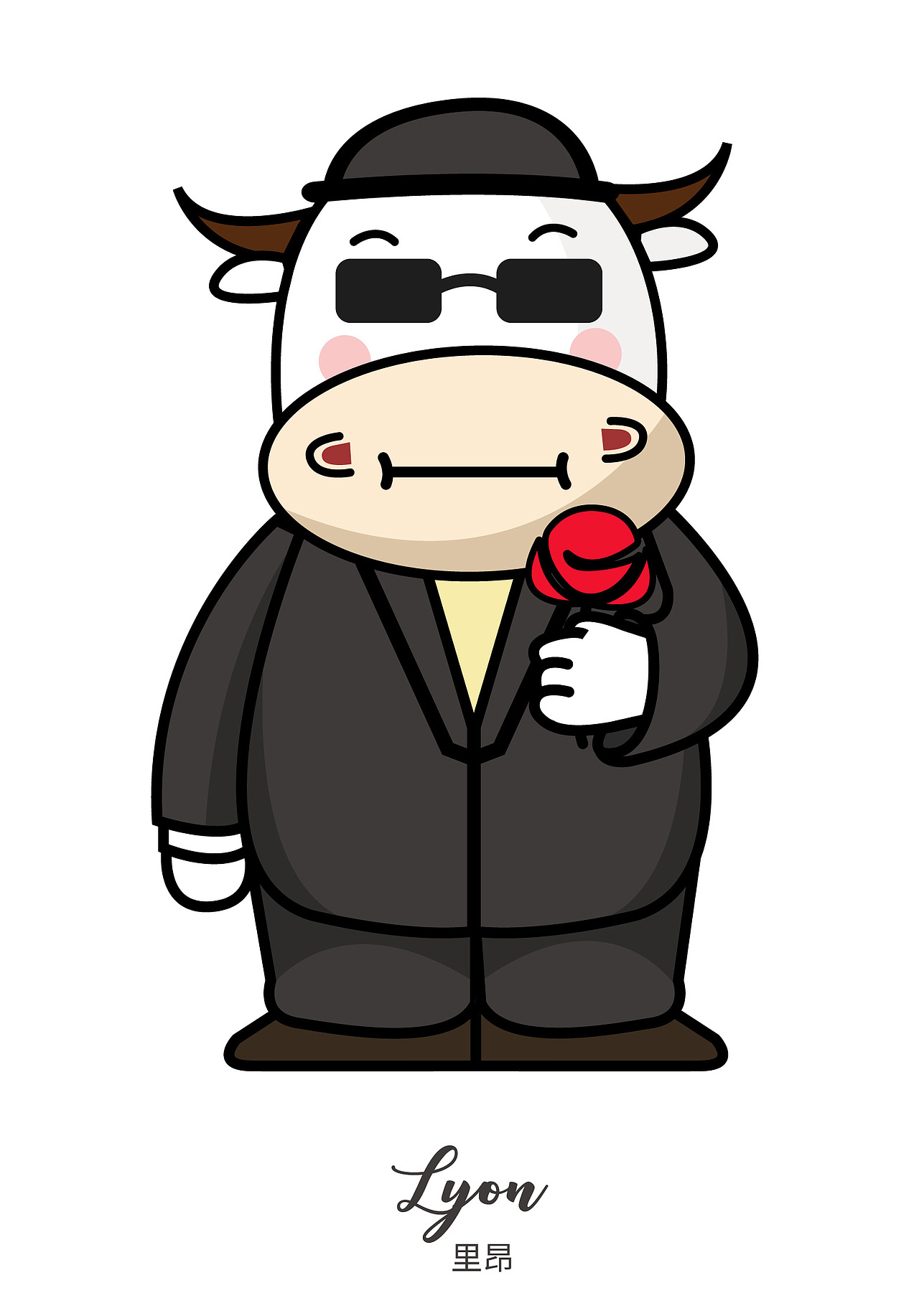 卡通牛设计 品牌ip 汽车车贴 吉祥物形象