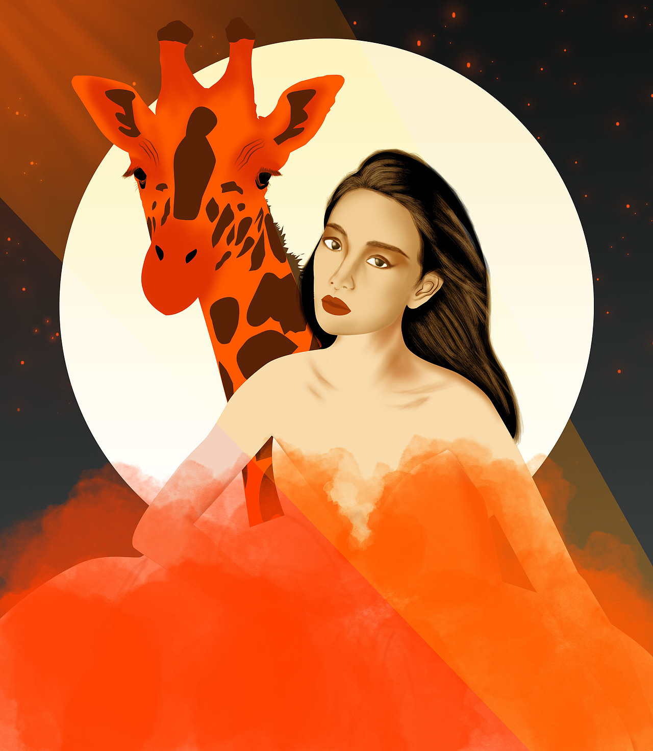 人与自然（图ZMTQwNjI5MDUy） - 艺术插画 - 站酷设计师梨子xxl原创素材 - 站酷ZCOOL