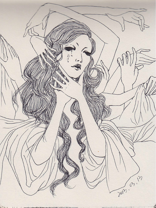 挣扎|插画|创作习作|benay - 原创作品 - 站酷 (zcool)