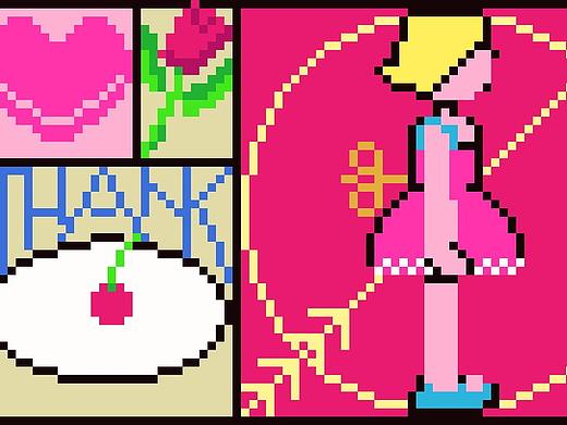 恋爱少女日常——8bits像素动效插画 